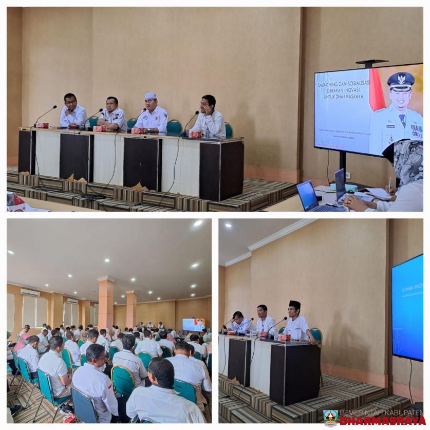 Bupati Launching Inovasi AKSI UDHA (Gerakan Inovasi Untuk Dharmasraya) dan Sosialisasikan Lomba Inovasi Daerah Kabupaten Daerah Tahun 2022