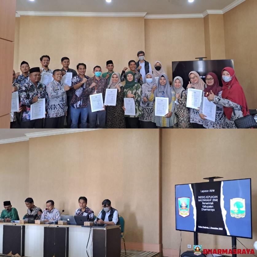 PUBLIKASI LAPORAN AKHIR PENYUSUNAN INDEKS KEPUASAN MASYARAKAT TERHADAP PELAYANAN PUBLIK KABUPATEN DHARMASRAYA TAHUN 2022