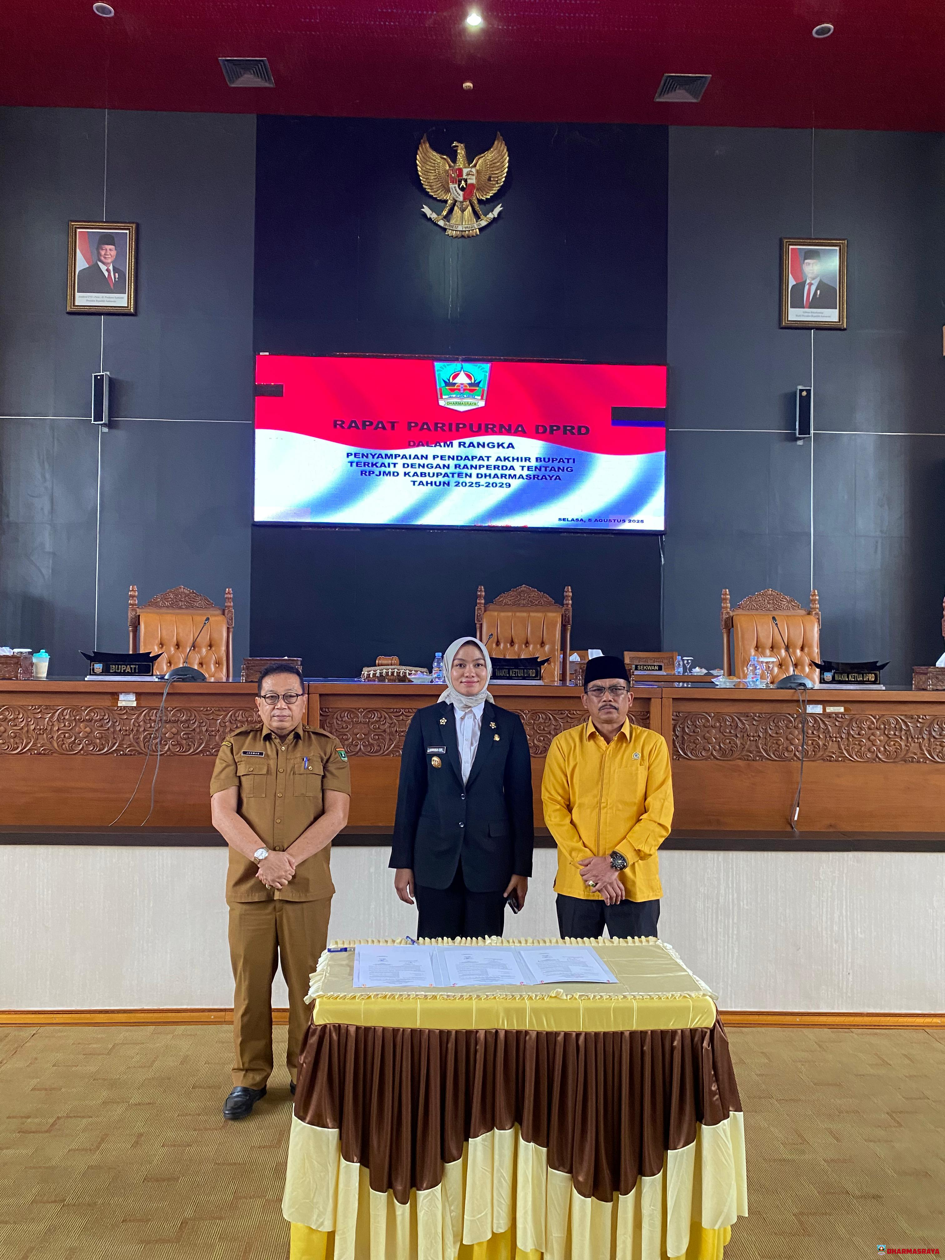 Bupati Annisa Sampaikan Pendapat Akhir Ranperda RPJMD 2025–2029 dalam Rapat Paripurna DPRD